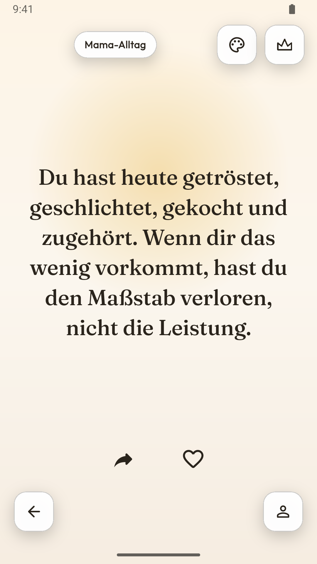Screenshot der Klarfunke App mit einer Impuls-Karte